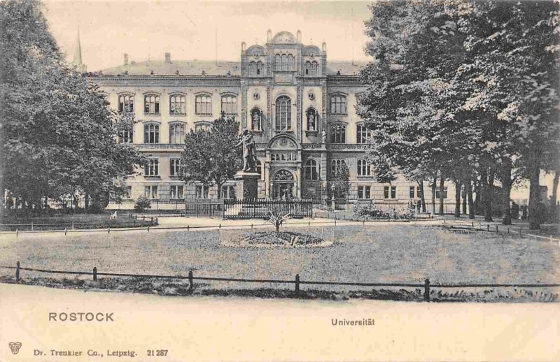 Universitat University Rostock Germany 1905c postcard