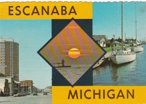 Michigan Escanaba Yacht Club and Ludington Street 1988