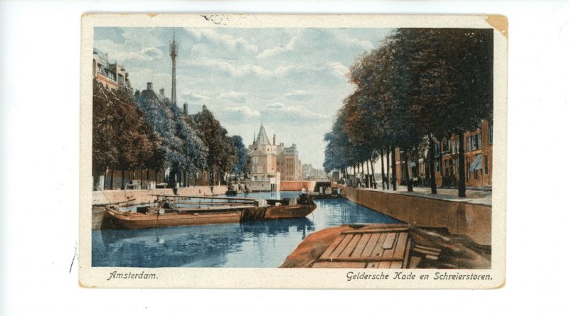 Netherlands - Amsterdam. The Quay & Tower of the Weeping Women