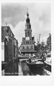 B92376 groeten uit alkmaar ship bateaux real photo netherlands