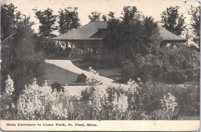 St Paul Minnesota Main Entrance to Como Park 1912