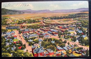 Vintage Postcard 1939 Aerial View from Goat Hill, Raton, New Mexico