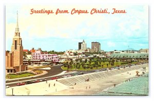 Greetings From Corpus Christi Texas View From Emerald Cove Hotel Postcard