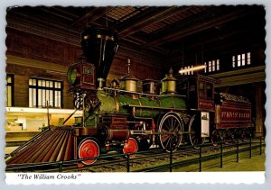 The William Crooks Steam Locomotive, St Paul Minnesota, Chrome Postcard