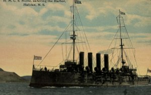 UK British Royal Navy HMS Niobe Halifax Nova Scotia WWI Vintage Postcard