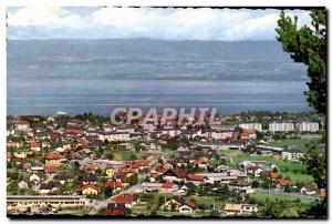 Modern Postcard Thonon Les Bains Vue Generale The Leman and Switzerland La Rive