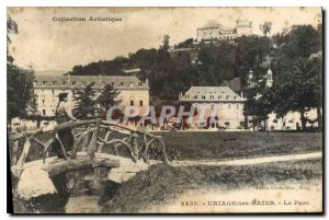 Old Postcard Uriage les Bains Park