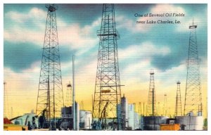 Louisiana  near lake Charles , Oil Fields