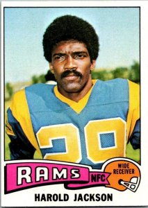 1975 Topps Football Card Harold Jackson Los Angeles Rams