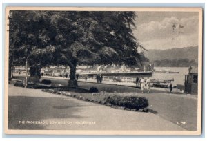 Cumbria England Postcard The Promenade Bowness on Windermere 1950 Vintage