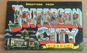 VINTAGE POSTCARD UNUSED - GREETINGS FROM JEFFERSON CITY, MISSOURI