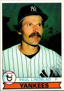 1979 Topps Baseball Card Paul Lindblad New York Yankees