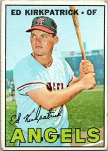 1968 Topps Baseball Card Ed Kirkpatrick California Angels sk3517