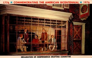 USA Declaration Of Independence Drafting Committee Chrome Postcard 09.86