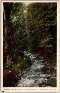 Philadelphia Pennsylvania, Stony Creek Stream, Scene along Wissahickon, Postcard