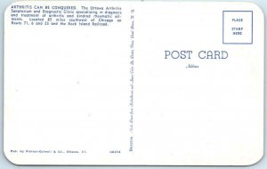 OTTAWA, Illinois  IL  ~ OTTAWA ARTHRITIS SANATORIUM Diagnostic Clinic  Postcard