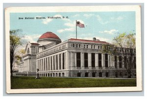 Vintage 1910's Postcard American Flag Over The New National Museum Washington DC