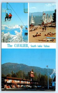 SOUTH LAKE TAHOE, California CA ~ Roadside THE CAVALIER Motel c1970s  Postcard