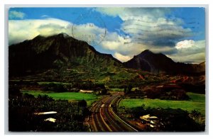 Highway to Honolulu Koolau Mountains Hawaii HI Chrome Postcard L18