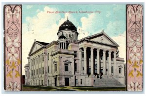1913 First Christian Church Exterior Oklahoma City Oklahoma OK Vintage Postcard