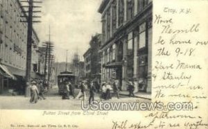 Fulton Street - Troy, New York NY Postcard