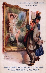 Artist Signed Fred Spurgin Now I come to look at it... Vintage Postcard C339