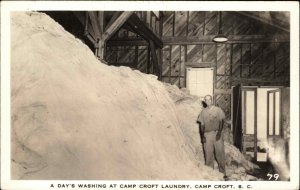 Camp Croft South Carolina SC Camp Croft Laundry Real Photo Vintage Postcard