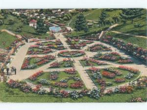 Linen AERIAL VIEW OF ROSE GARDENS AT CITY PARK Oakland California CA E9336