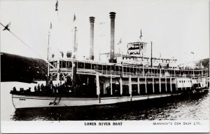 SS 'Susie' YT Yukon Lower River Boat Murdoch's Gem Shop Repro RPPC Postcard G92