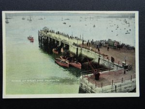 Cornwall FALMOUTH Prince of Wales Pier & Wagon c1906 Postcard by Woolstone Bros