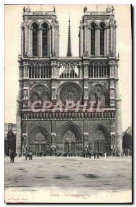 Old Postcard Paris Notre Dame