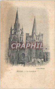 Old Postcard Mende La Cathedrale