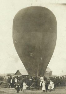 Lidgerwood NORTH DAKOTA RPPC 1908 BALLOON ASCENSION Event nr Wahpeton Milnor