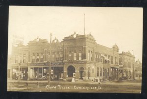 RPPC ESTHERVILLE IOWA DOWNTOWN FIRST NATIONAL BANK REAL PHOTO POSTCARD