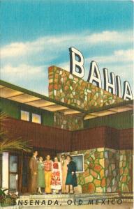 Bahia Resort Hotel NSENADA OLD MEXICO Roadside linen postcard 5220