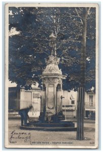 1902 Air Les Bains Public Source Eastern France Antique RPPC Photo Postcard