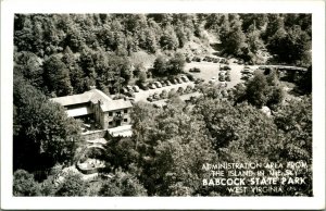 RPPC Administration Building Babcock State Park Clifftop WV UNP Postcard C12