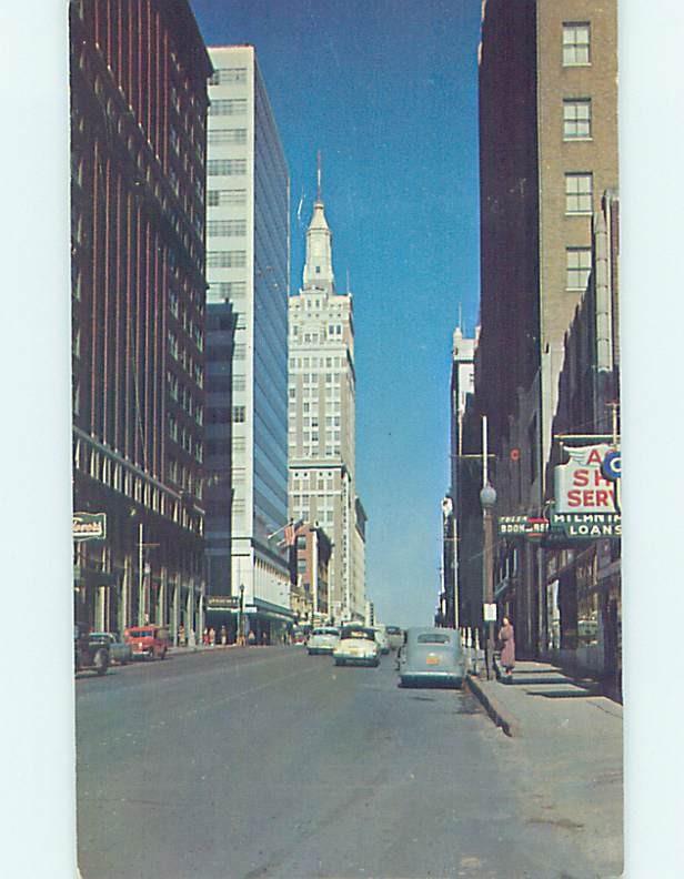 Damaged trimmed Pre-1980 STREET SCENE Tulsa Oklahoma OK G4998