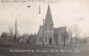 Sioux Rapids Iowa~Congregational Church~Neighborhood~Sunday School~1907 RPPC