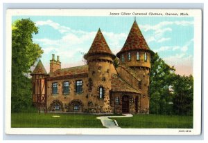 Vintage Curwood Chateau Owosso Michigan Postcard P203E
