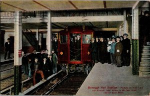 Borough Hall Station First Train Under East River NY c1908 Vintage Postcard R31