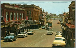 NORTH FORT WORTH TX COWTOWN STREET SCENE VINTAGE POSTCARD