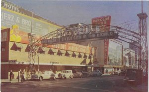 Reno Nevada Arch Harold's Club 1930s-1950s Cars in Front