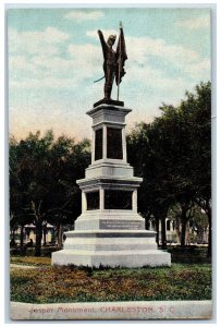 c1910s Jasper Monument Scene Charleston South Carolina SC Unposted Postcard