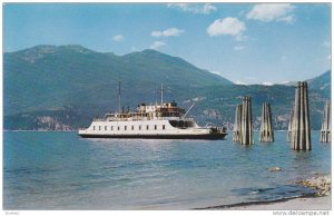 Ferry M.V. ANSCOMB , Kootenay Lake , B.C. , Canada , 40-60s