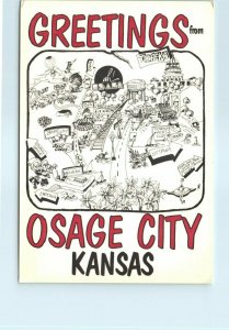Postcard - Memorial Day Weekend - Greetings from Osage City, Kansas