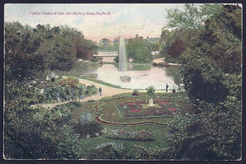 National Military Home Lake & Garden Dayton Ohio used c1907