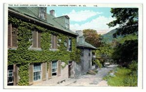 Old Harper House, Harpers Ferry, WV Postcard