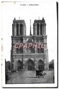 Old Postcard Paris Notre Dame