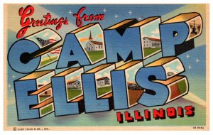 Illinois Camp Ellis  LARGE LETTER